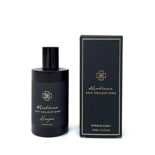 Black bottle and box of Hope Interior Scent diffuser for home scent enhancement